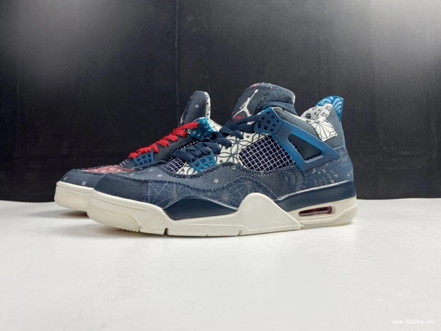 Chep Onekick Sashiko Jordan Retro 4 Air CW0898-400 SE 0805
